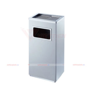 Thùng Rác Inox Vuông Gạt Tàn – Lớn