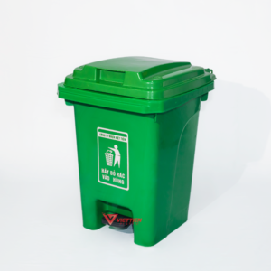 Thùng Rác Đạp Chân 60 Lít Màu Xanh
