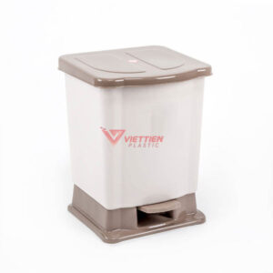 Thùng rác 7 lít đạp chân màu sữa
