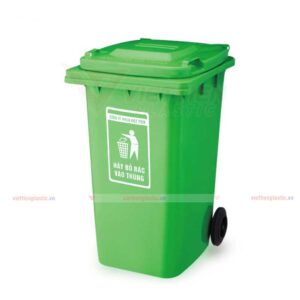 Thùng Rác Nhựa 240 Lít Màu Xanh