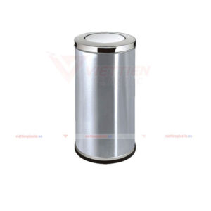 Thùng rác inox tròn nắp lật nhỏ