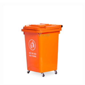 Thùng Rác Nhựa 60 Lít Màu Cam